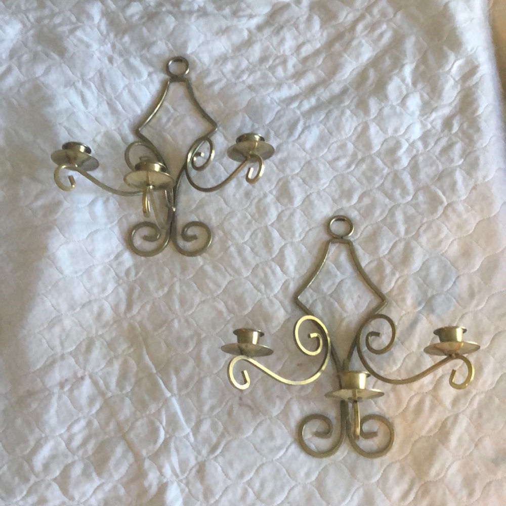 Home Interiors Gold Candle Sconce’s